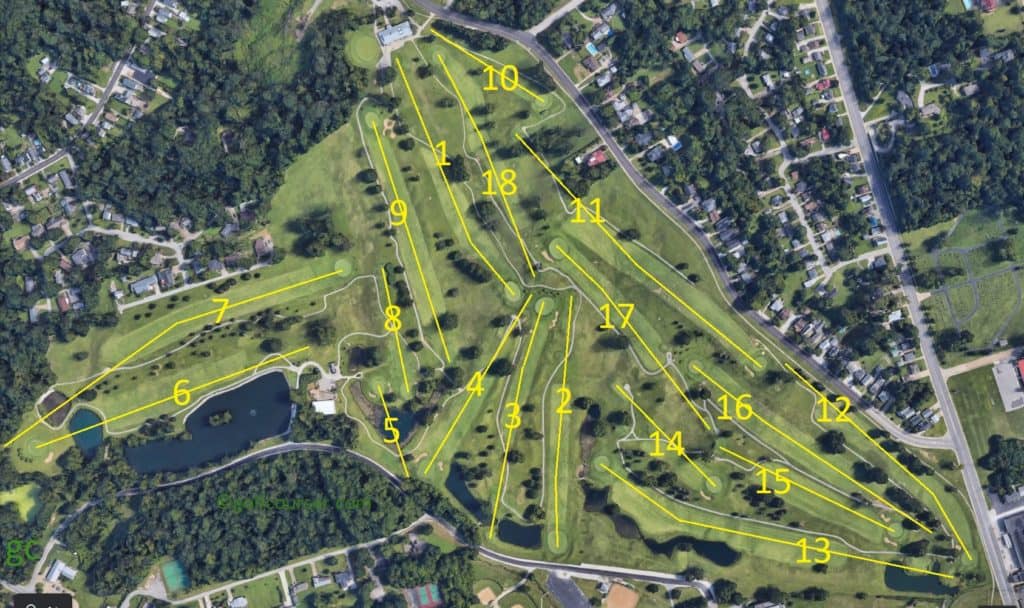 Helfrich golf course layout